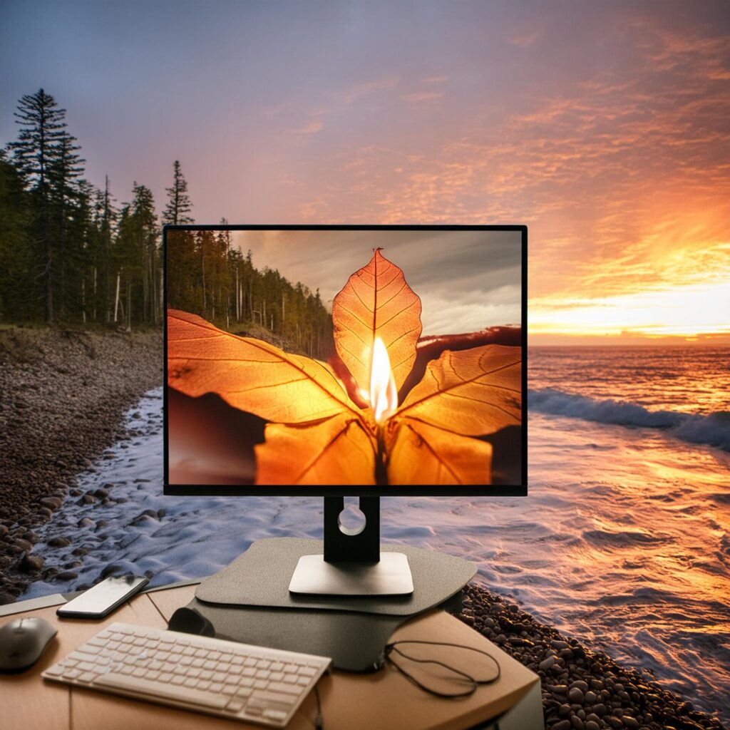 computer generating a photo with adobe firefly to demonstrate how AI can be used in web design