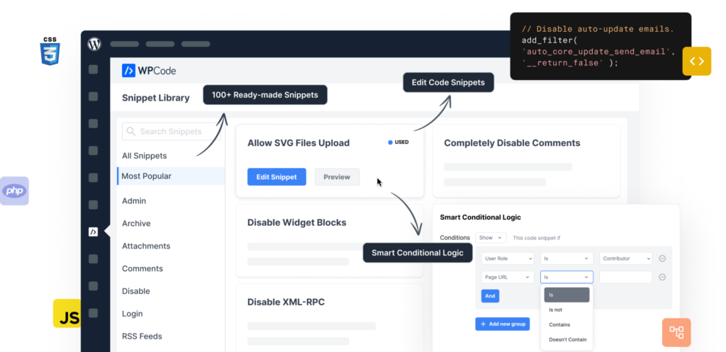 benefits of installing plugin wpcode