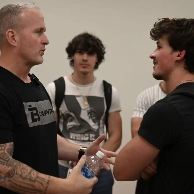 josh and peer talking about business strategies