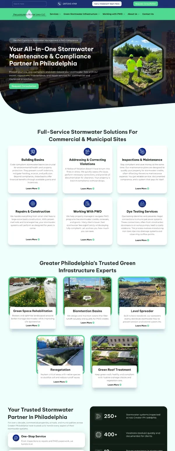 Philadelphia Water Logs Website